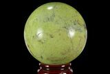 Polished Green Opal Sphere - Madagascar #95853-1